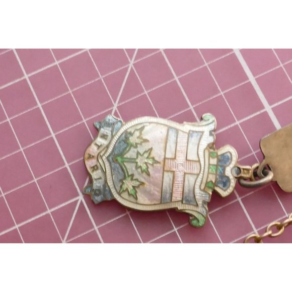 Rare Signed Richard Hemsley Watch Fob Sterling Silver & Enamel Ontario Canada - Picture 6 of 16